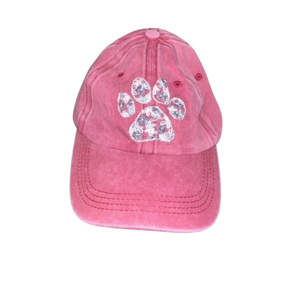 Women's Burgundy Paw Print Hat​